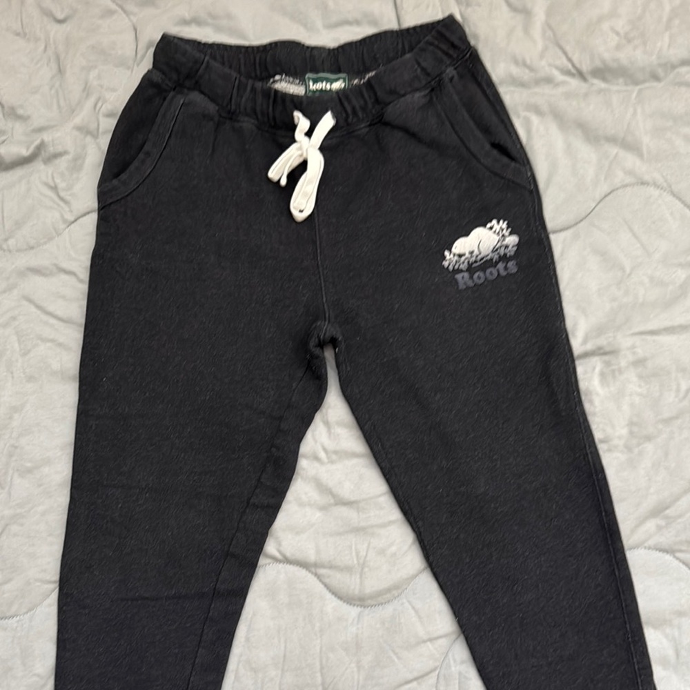 Roots Adults Black Jogger Pants